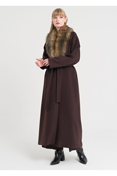 Armağan Yakası Kürklü Manto