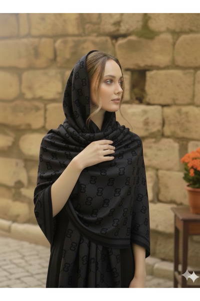 Solo İpek Çift Taraflı G Desen Şal