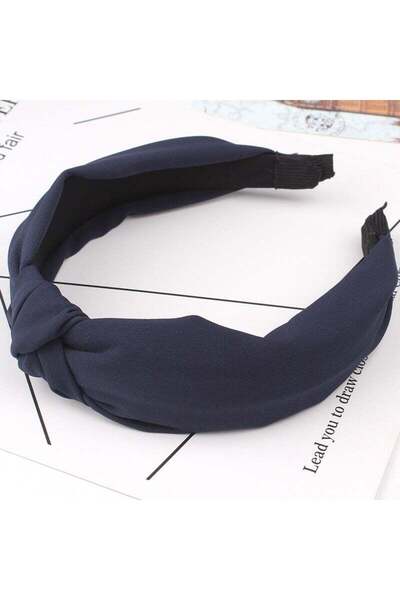 Produse.Top Bentita, coronita par bleumarin din material textil cu nod decorativ BP05