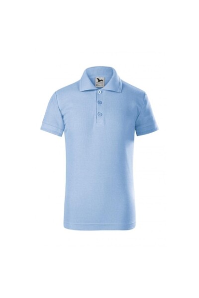 Malfini - Tricou polo din piqué pentru copii, albastru deschis
