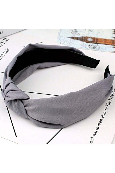 Produse.Top Bentita, coronita par gri din material textil cu nod decorativ BP05