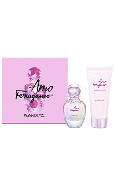 Salvatore Ferragamo Amo Ferragamo Flowerful For Women Set Eau De Toilette 50ml + Shimmering Bl 100ml