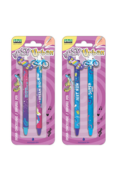 Lebez Σετ 2 στυλό που σβήνουν με κουμπιά, Upsy Urban (φουσκάλα), για παιδιά η...