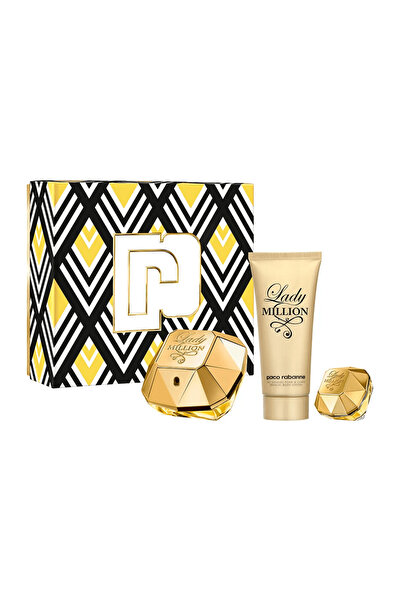Paco Rabanne Lady Million For Women Set Eau De Parfum 80ml + Eau De Parfum 5ml + Body Lotion 100ml