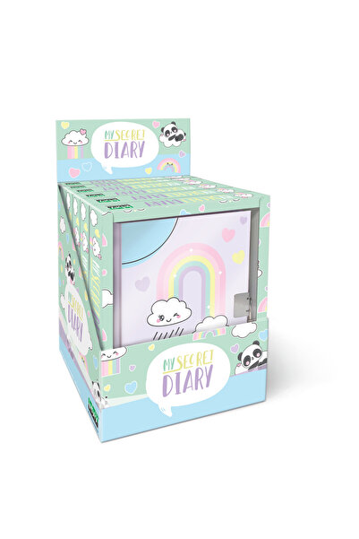 Lebez Jurnal Rainbow, make me happy, cu cutie cadou, 80 de pagini, 13 x 18 cm...