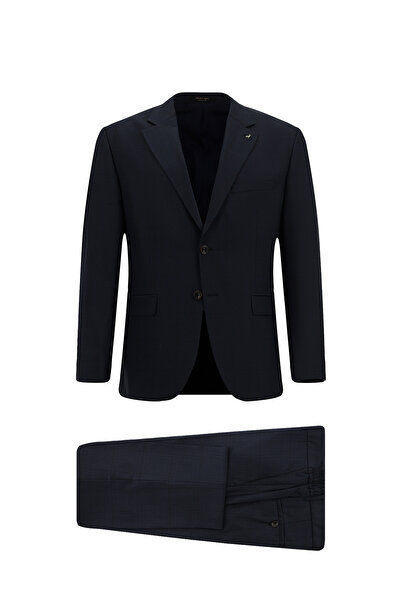 Abdullah Kiğılı Regular Fit Wool Plaid Suit Ebise