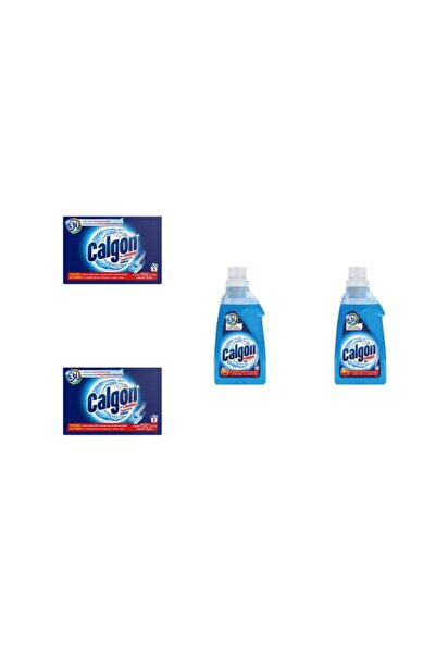 Calgon Set 4 x Variety, 2 x Anti-limescale 8pcs Tablets, 2 x Anti-limescale Gel 750ml 3 In 1