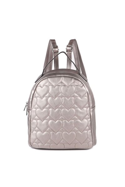 Produse.Top Rucsac Fashion bronz din piele si cusaturi fine in forma de inimi...