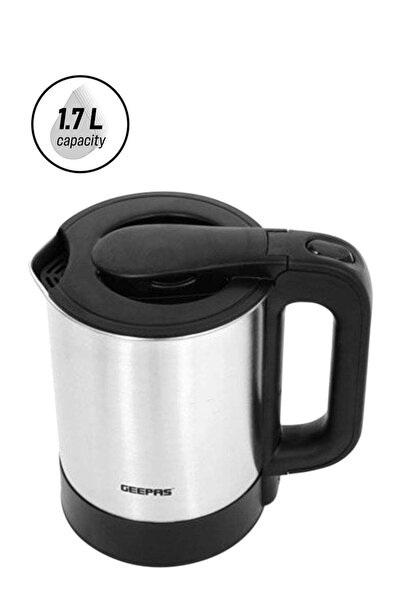 Geepas Stainless Steel Electric Kettle 1.7 L 2200 W GK174N Silver/Black