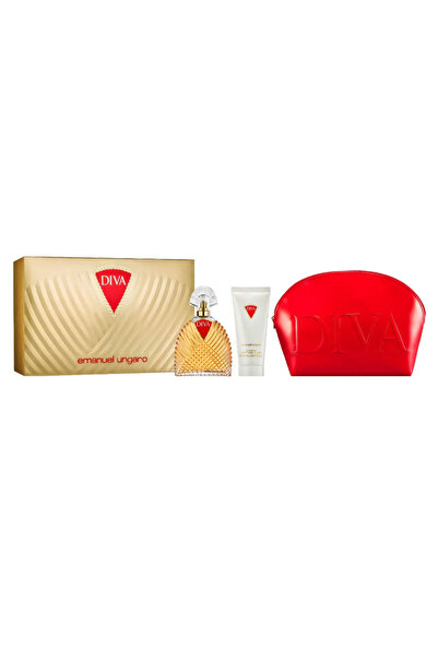 EMANUEL UNGARO Diva For Women Set Eau De Parfum 100ml + Bl 100ml + Toiletry Pouch