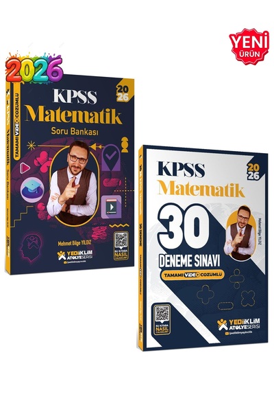 Yediiklim Yayınları 2026 - KPSS Atölye Serisi Matematik Video Çözümlü Soru Ba...