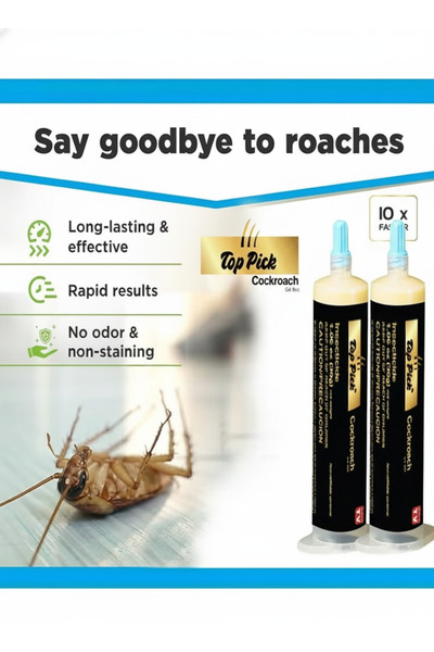 Top Pick طُعم جل طارد للصراصير، 30 غرام، عبوة من قطعتين