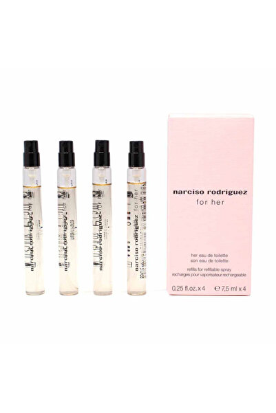 Narciso Rodriguez For Her For Women Mini Set Eau De Toilette 4 X 7.5ml Refillable