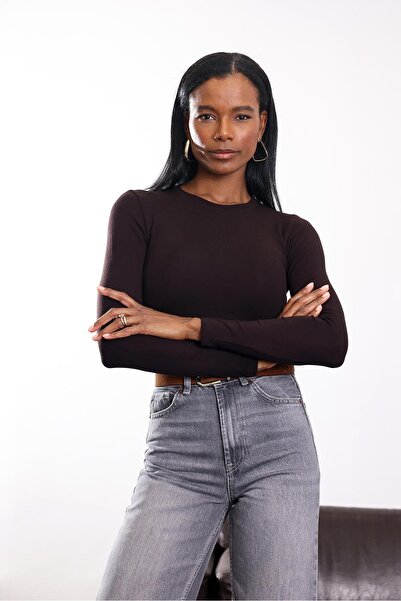 5in1Canpolat Bitter Coffee Soft Touch Bamboo Long Sleeve T-Shirt