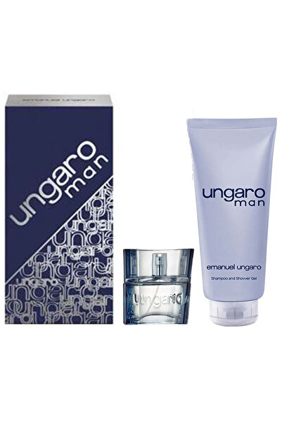 EMANUEL UNGARO مجموعة أنجارو مان للرجال، أو دو تواليت، 30 مل + شامبو و إس جي 400 مل