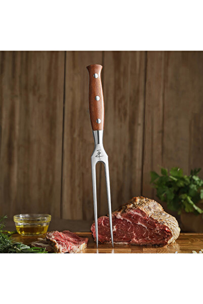 Zaika 17 cm Et Çatalı- Sekoya Ağacı Sap