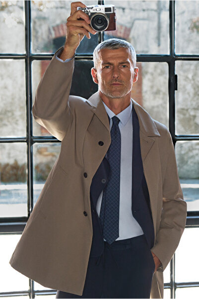 Abdullah Kiğılı 8 Drop Muscle Fit Uzun Atletik Kesim Flex Suit Yünlü Kareli K...