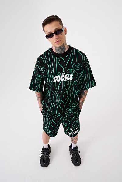 Machinist Oversize No More Printed T-Shirt Black