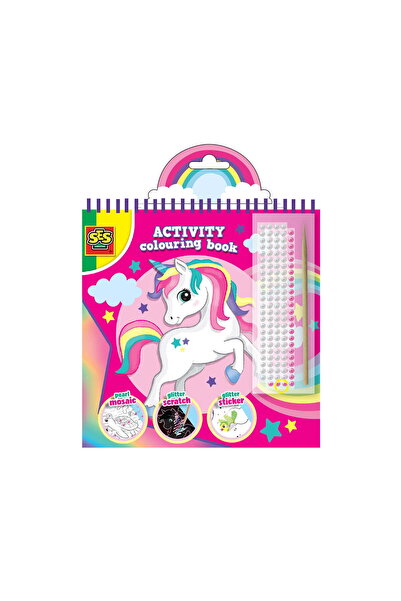 SES Creative Set de desen cu activitati 3 in 1 - Unicorn