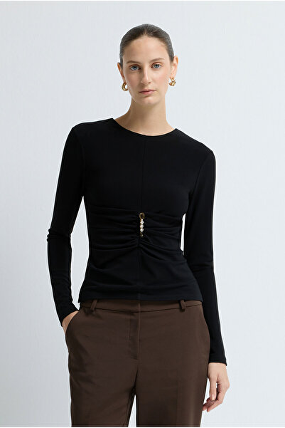 adL Örme Büzgü Detaylı Bluz