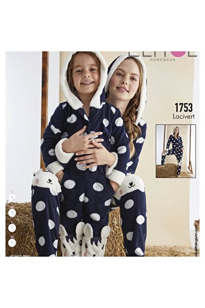 Produse.Top Salopeta Fetite Bleumarin Cocolino cu Gluga Buzunare Imprimeu Iep...