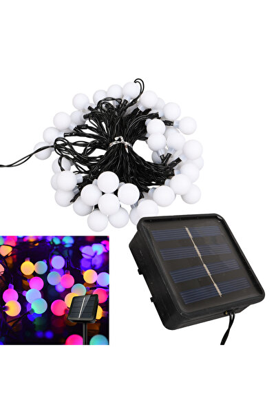 usin 7 μέτρα 50 μπάλες RGB LED ηλιακός φωτισμός με ηλιακή ενέργεια Χριστουγεν...
