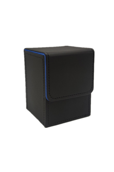 Choice4 علبة بطاقات سوداء وزرقاء تتسع لأكثر من 100 بطاقة مغلفة بغلاف واحد، عل...