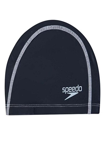 SPEEDO Adjustable Sports Swim Cap for Kids 'Junior Pace' – Black, Lightweight and Quick-Dry