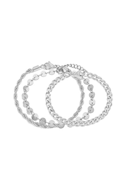 Produse.Top Set cu Trei Bratari Luxury Fashion Dama din material inoxidabil SBRD006