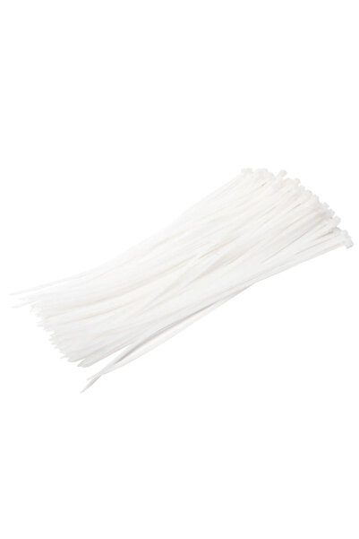 Lawazim أربطة كابلات بيضاء بطول 16 بوصة - 100 قطعة، أربطة كابلات نايلون ذاتية...