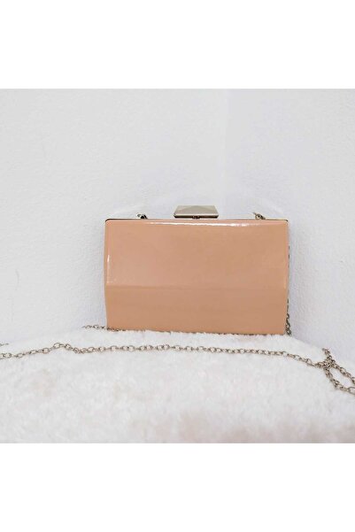 Produse.Top Geanta Eleganta clutch bej stil oglinda cu bareta din lant detasabila ACGD366