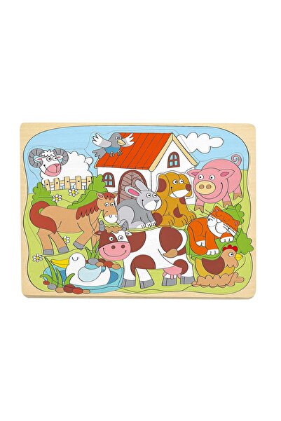 Woodyland Puzzle Woody, animale domestice, Lemn, 10 piese