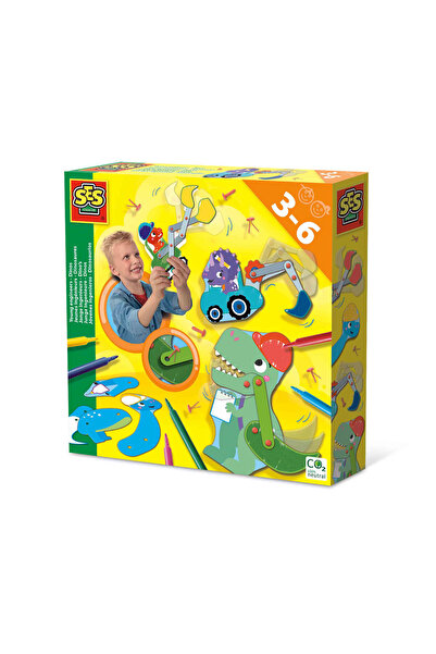 SES Creative Set creativ pentru copii, SES Creative, Dinozaury, 4 modele, mul...