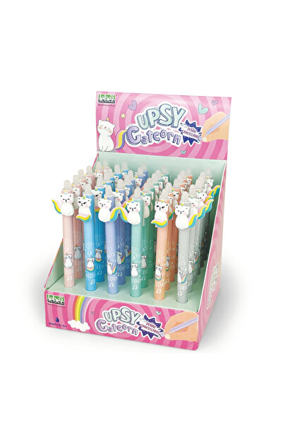 Lebez Στυλό με σβήσιμο, Upsy Catcorn, 4 μοντέλα (36 τεμάχια/βιτρίνα), για παι...