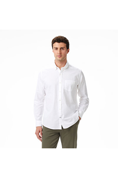 Nautica Erkek Beyaz Classic Fit Gömlek