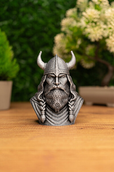 Makerpax Vidar Tanrı Büstü 12cm | Nord Mitolojisi Koleksiyon Figürü | El Yapı...