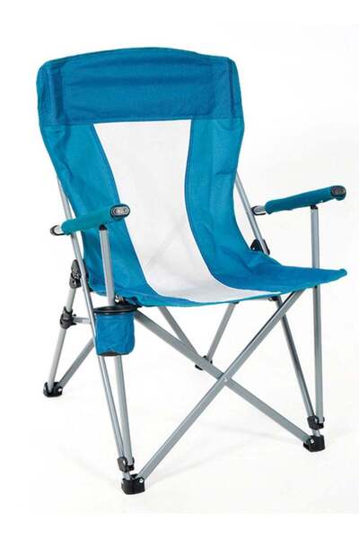 Generic Go To Camp Folding Camping Chair Lightweight and Durable with Armrests and Built-in Cup Holder