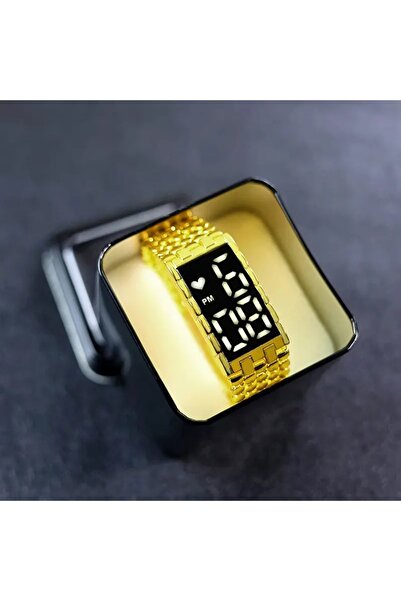 Produse.Top Ceas Unisex Luxury auriu din aliaj si cadran cu afisaj digital CB...