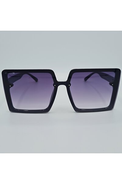 Produse.Top Ochelari de soare Dama Casual cu rama asimetrica neagra + Toc si laveta GRATIS OSD017