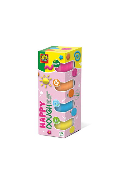 SES Creative Plastilina colorata vegana pentru copii SES Happy 4 x 90 gr