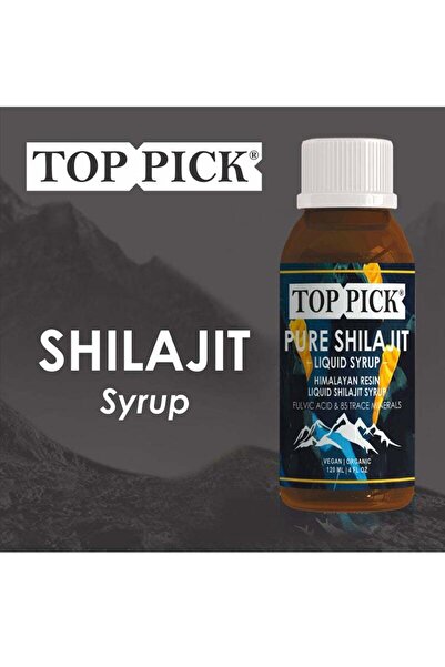 Toppik شراب سائل من راتنج شيلاجيت الهيمالايا العضوي 100%، غني بحمض الفولفيك والمعادن النادرة، 120 مل