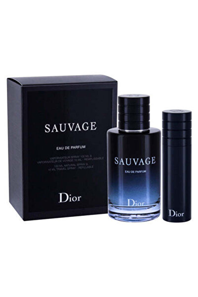 Christian Dior Sauvage For Men Eau De Parfum 100ml + 10ml Refillable Travel Set