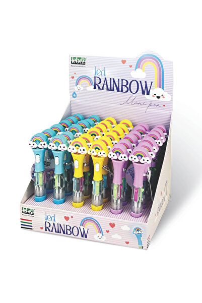 Lebez Mini pix 4 culori in 1 cu LED, Rainbow, 3 modele (36 buc/display), copi...