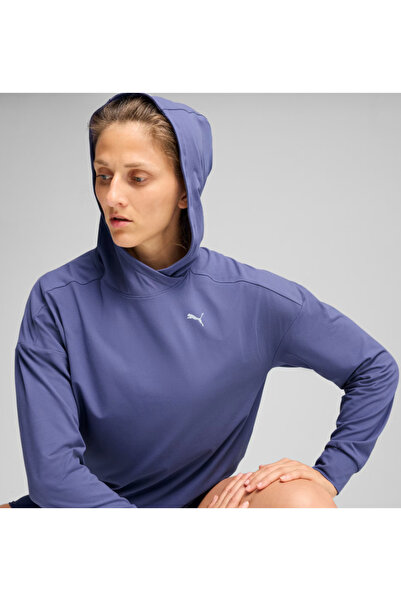 Puma CLOUDSPUN HOODIE Mavi Kadın Hoodie