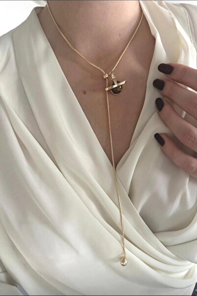 DEMOKAN Women's Special Vip Series Rope Chain Acrylic Stone Long Y Necklace