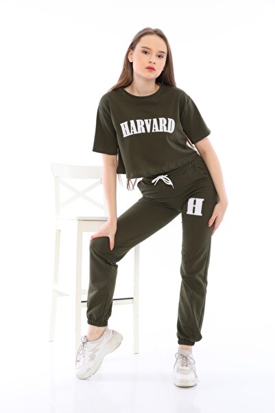 Produse.Top Trening Dama sport casual kaki compus din tricou scurt si pantalo...