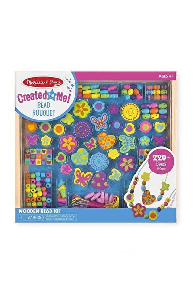 Melissa & Doug 228-Piece Assorted Color Flower Design Bead Set