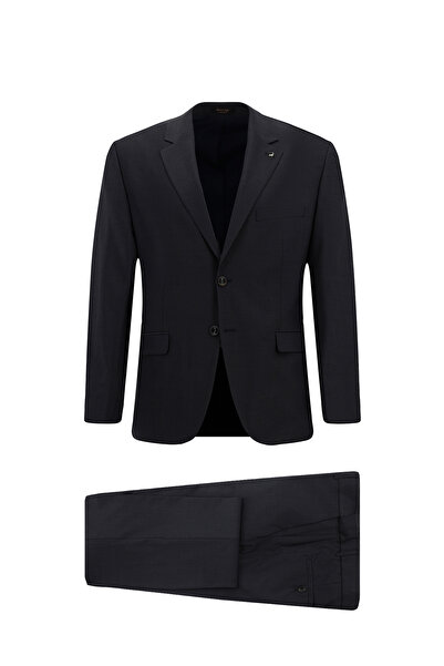 Abdullah Kiğılı Regular Fit Mono Collar Wool Classic Suit