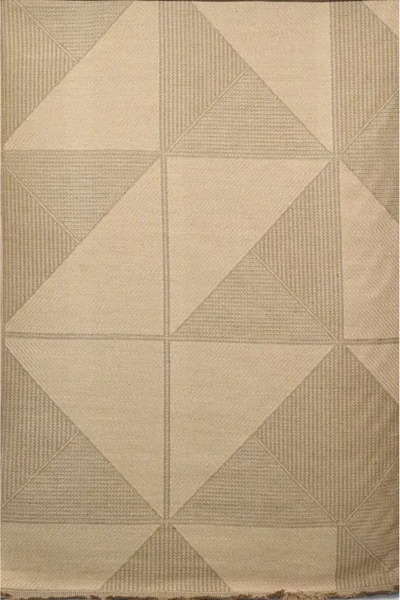 Al Kaffary Carpet سجادة ساراب، سجادة بنقوش هندسية بلمسة نهائية طبيعية، لون كر...