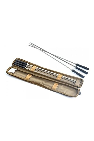 Generic 10-Piece BBQ Skewers Set with Case 40 x 5 x 5 cm